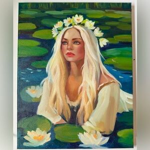 oil paintings original “Water lily”, 14x11, oil on canvas